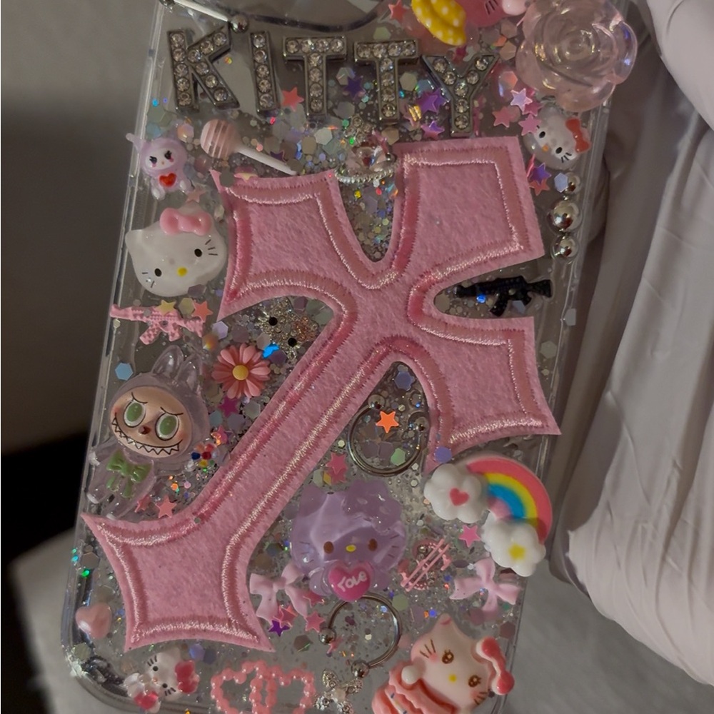 Decorative Pink Cross Phone Case